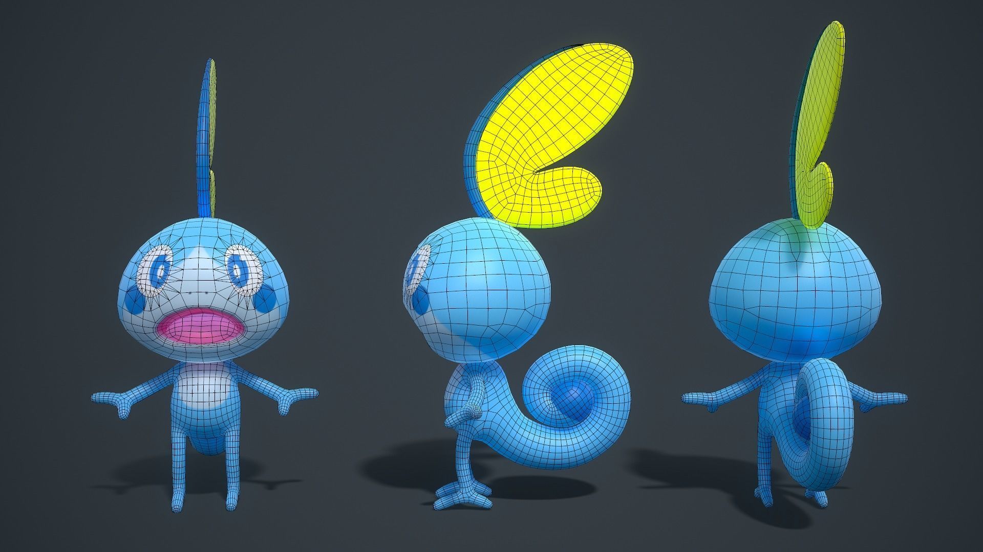 Sobble Rigged Low-poly 3D model_5