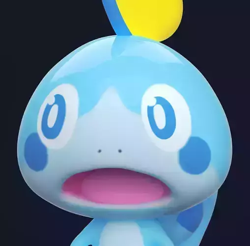 Sobble Rigged  Low-poly 3D model