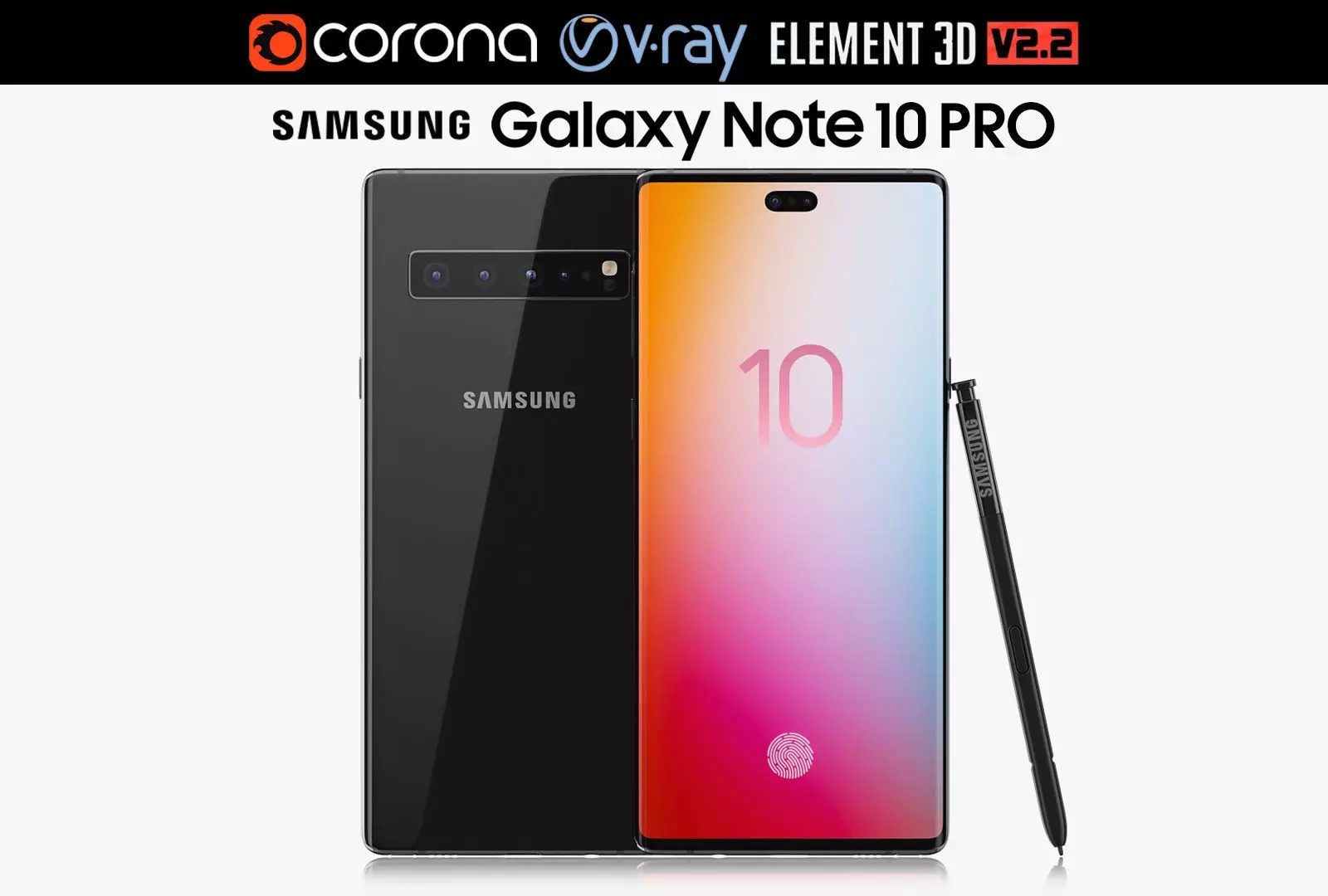 Samsung Galaxy Note 10 PRO 3D model_0