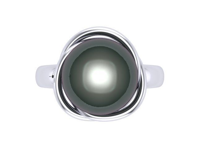 Pearl Set tahitian ring 3D print model_6