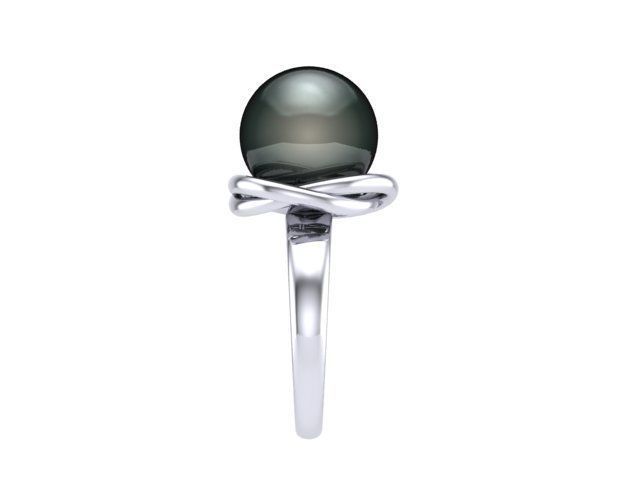Pearl Set tahitian ring 3D print model_5