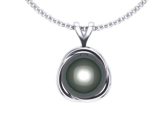 Pearl Set tahitian ring 3D print model_2