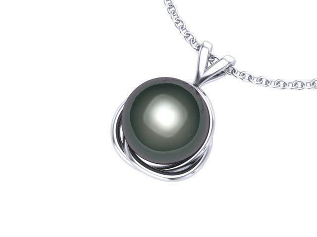 Pearl Set tahitian ring 3D print model_7