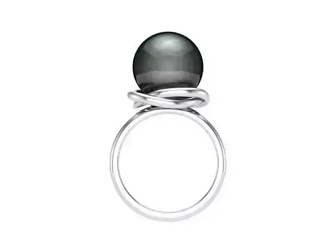 Pearl Set tahitian ring