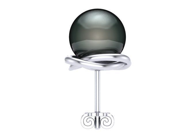 Pearl Set tahitian ring 3D print model_4