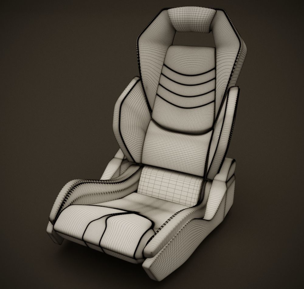 McClaren style seat 3D model_1
