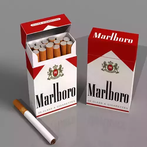 pack of cigarettes Low-poly 3D model