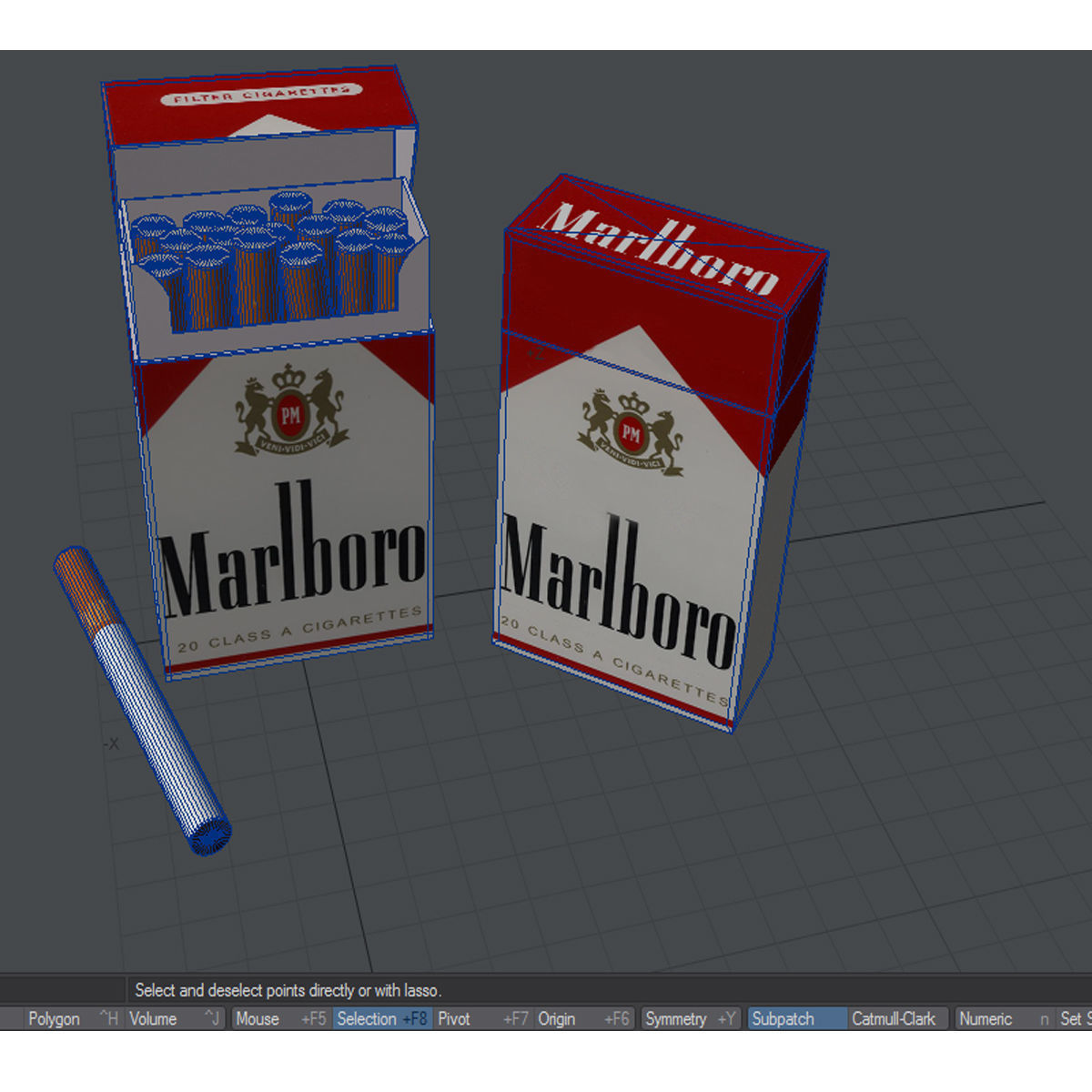 pack of cigarettes Low-poly 3D model_7