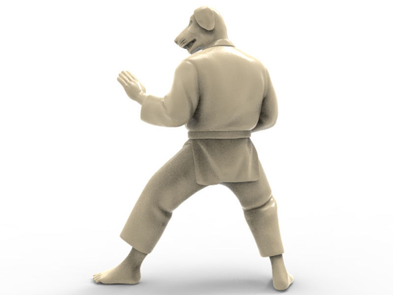 Dog Kokutsu Dachi Stance 3D print model_4