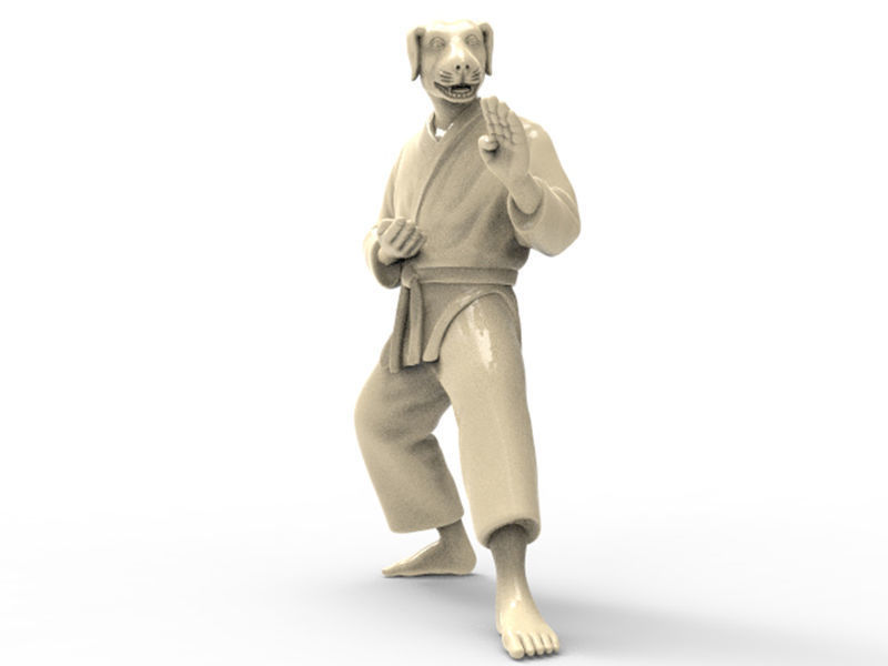 Dog Kokutsu Dachi Stance 3D print model_5