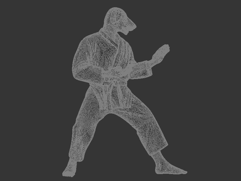 Dog Kokutsu Dachi Stance 3D print model_8