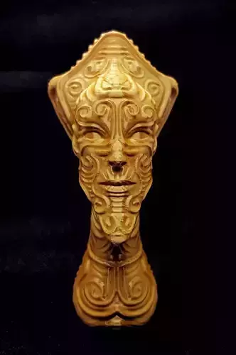 Abrax carving of maori face 3D print model