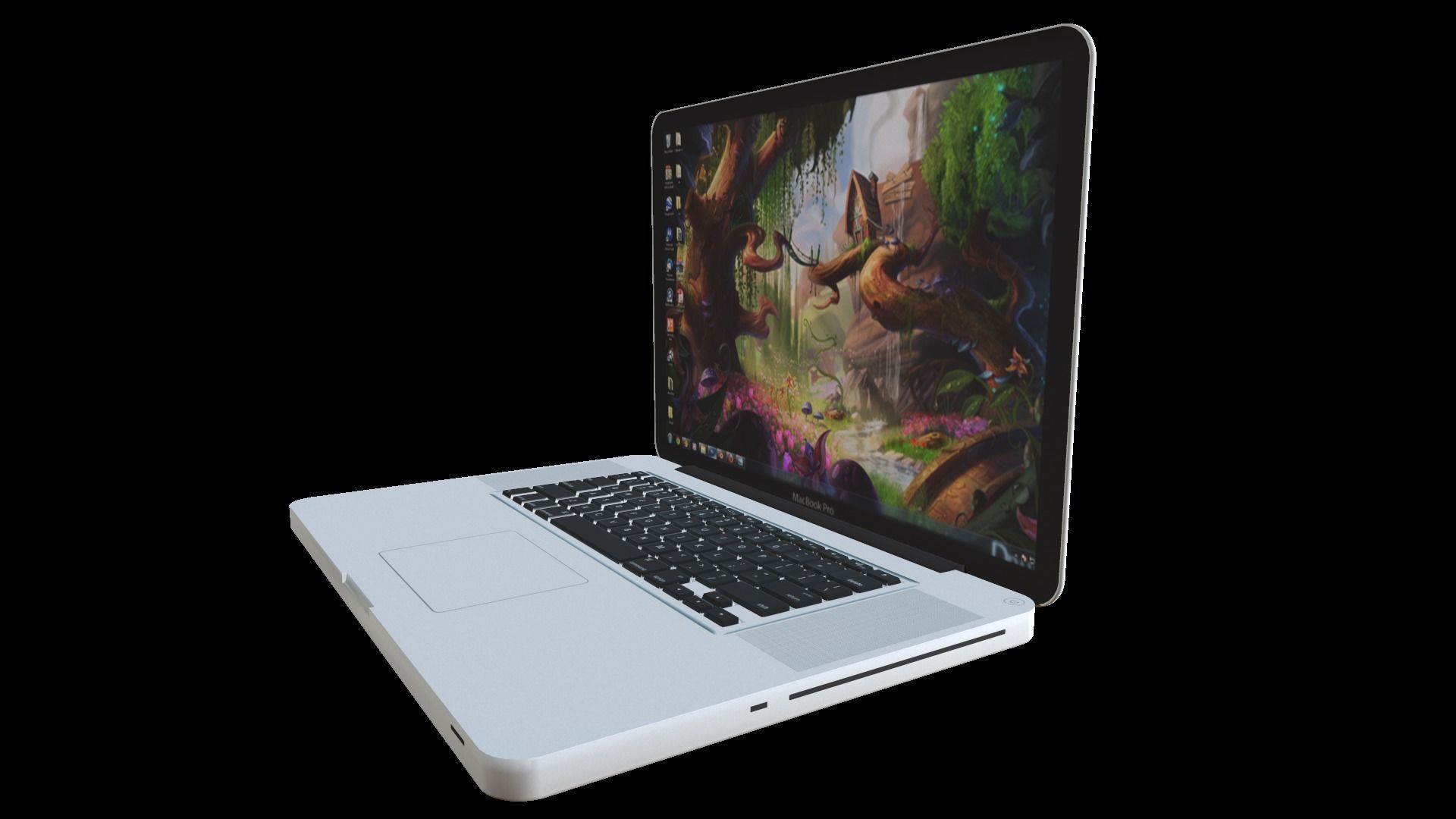 Laptop Macbook Pro Low-poly 3D model_1