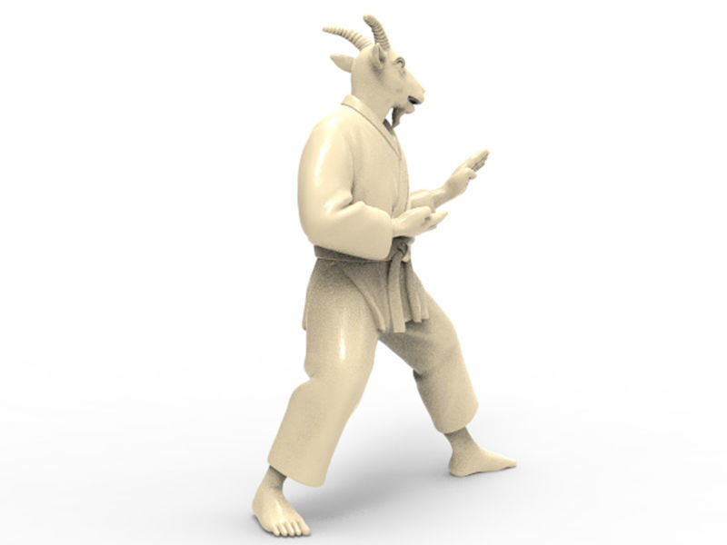 Goat Kokutsu Dachi Stance 3D print model_2