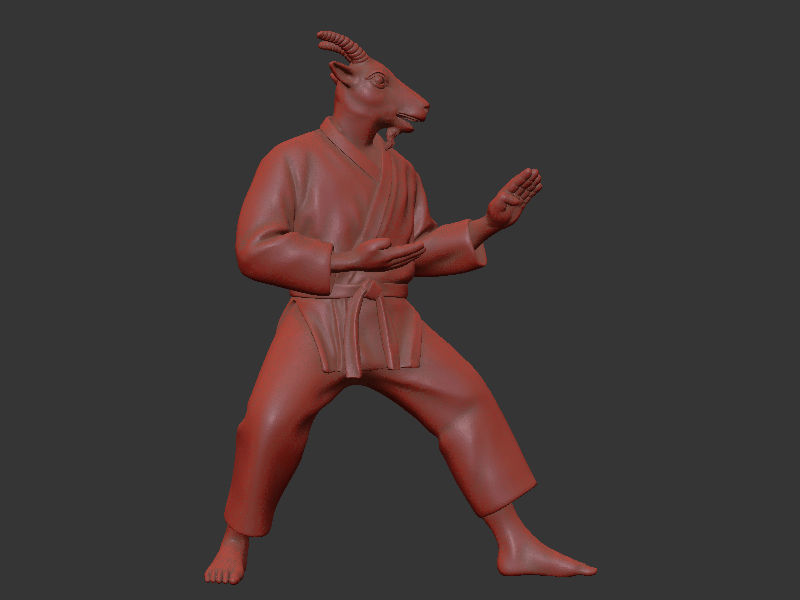 Goat Kokutsu Dachi Stance 3D print model_7