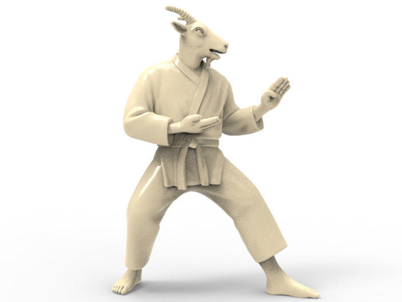 Goat Kokutsu Dachi Stance 3D print model_1