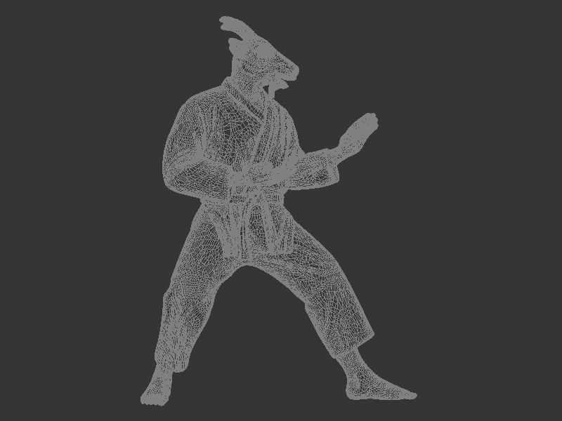 Goat Kokutsu Dachi Stance 3D print model_8