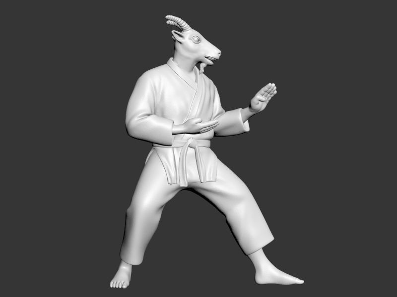 Goat Kokutsu Dachi Stance 3D print model_6
