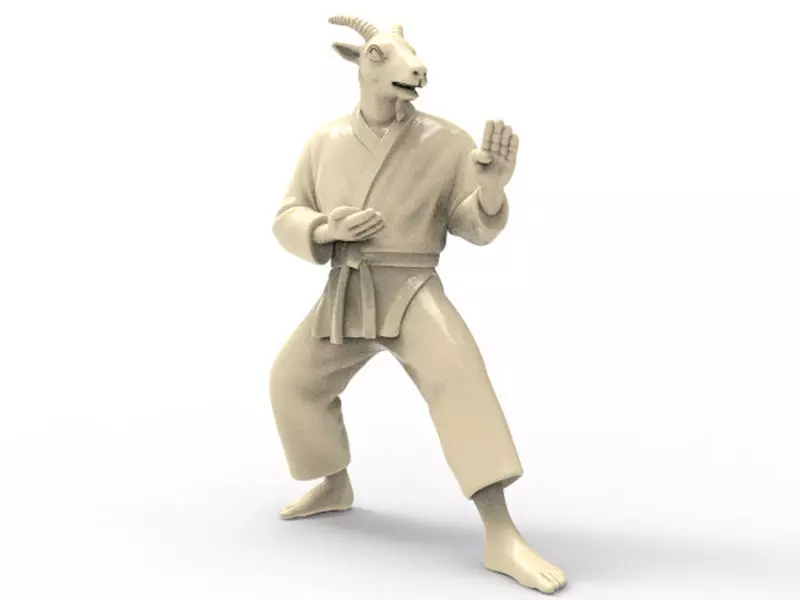 Goat Kokutsu Dachi Stance 3D print model_0