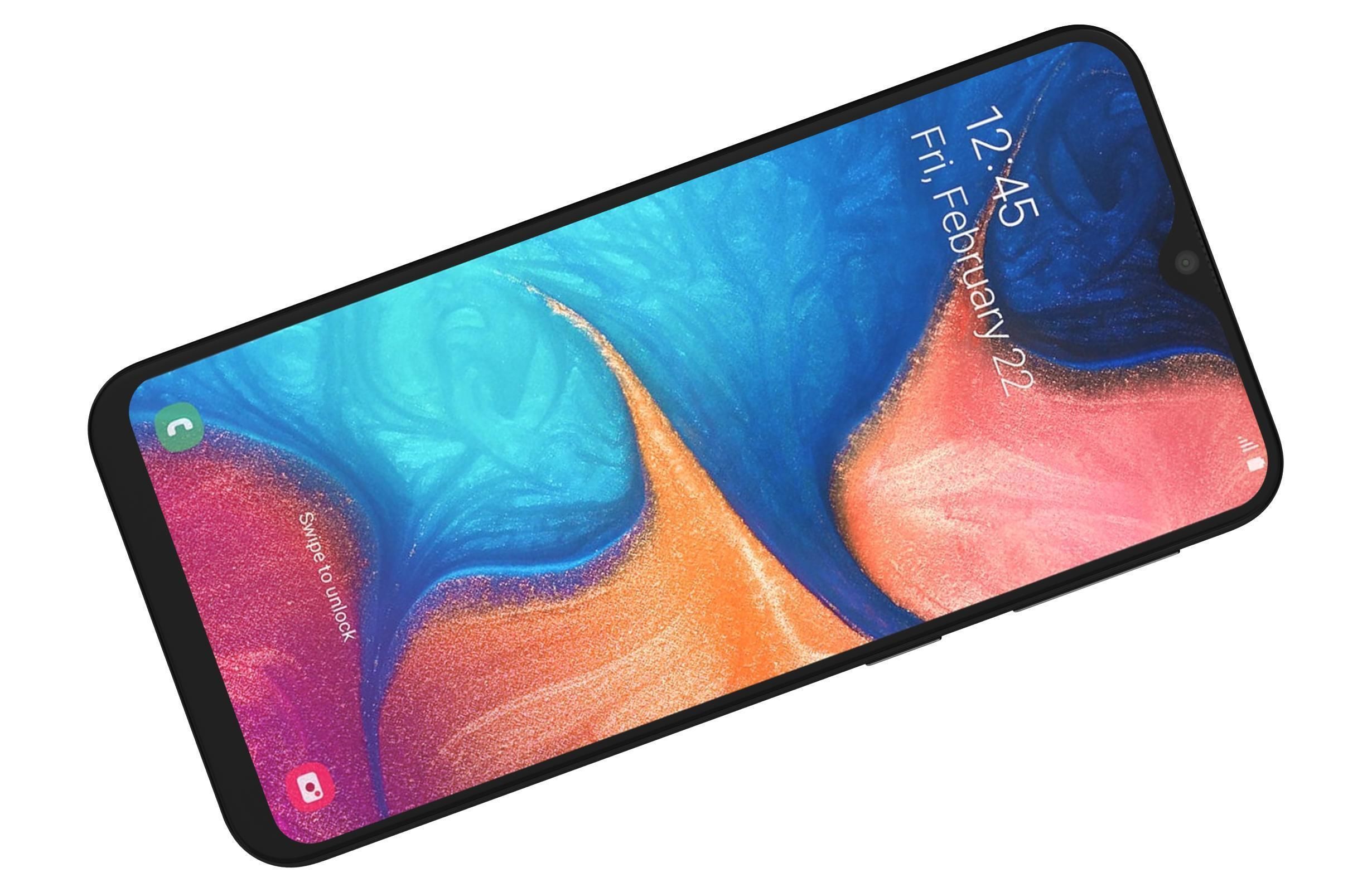 Samsung Galaxy A20e Black 3D model_6