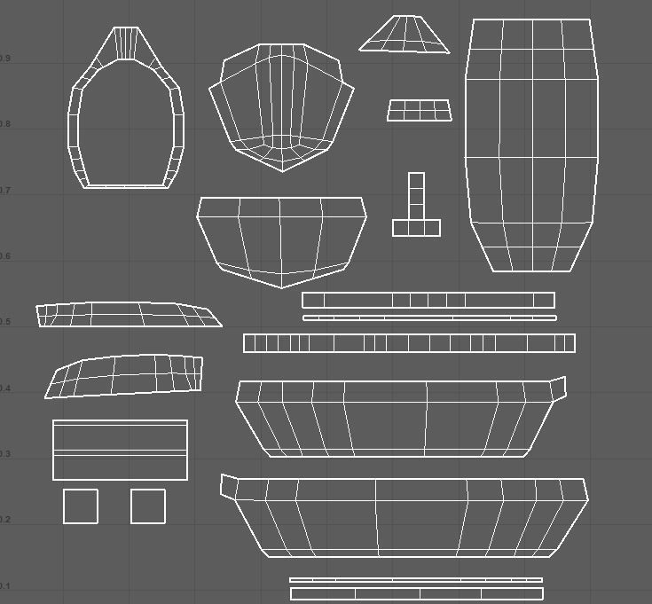 Low Poly Boat wooden Low-poly 3D model_10