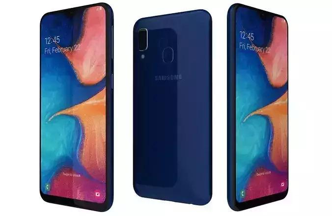 Samsung Galaxy A20e Blue 3D model