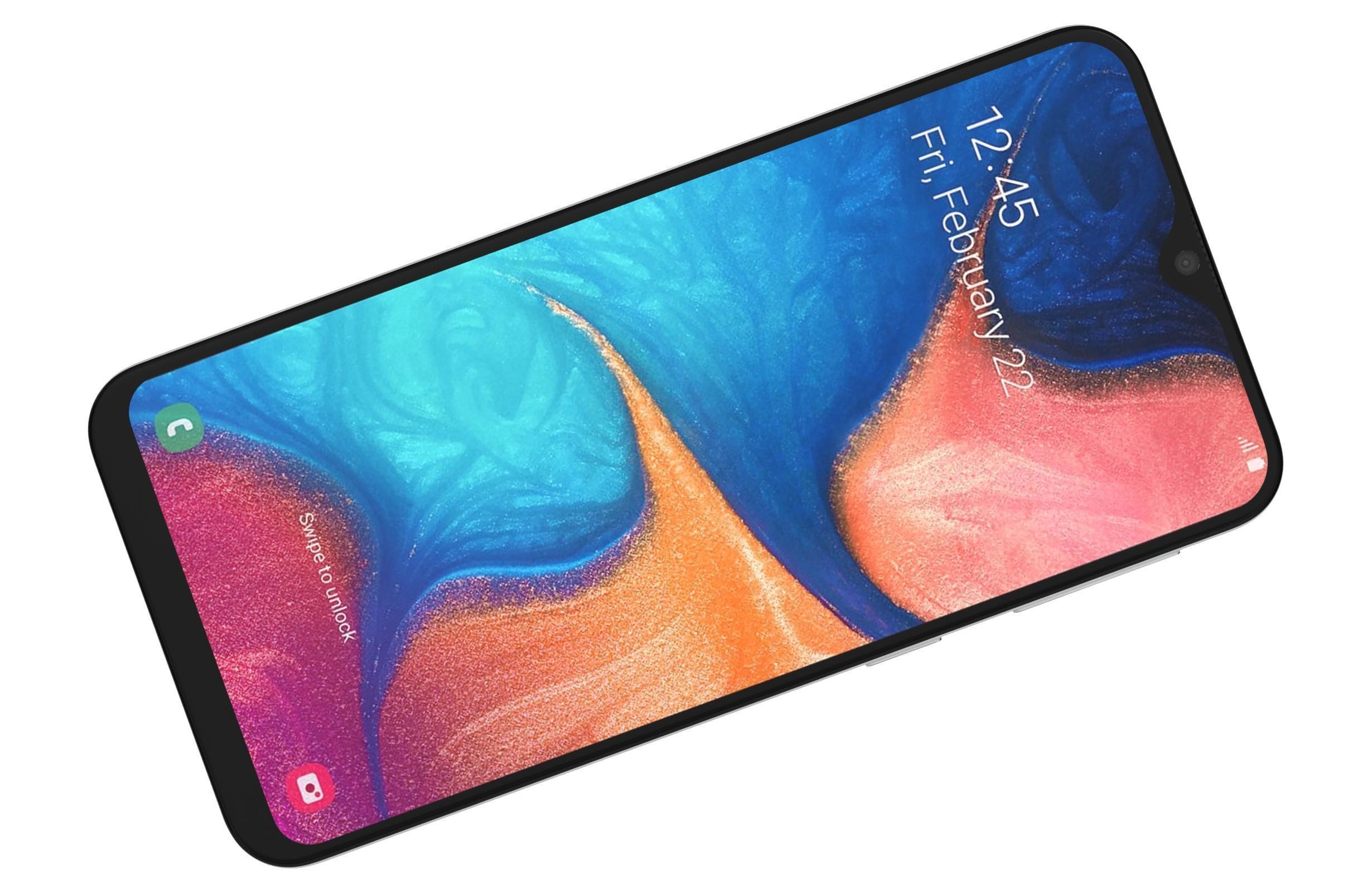 Samsung Galaxy A20e White 3D model_6
