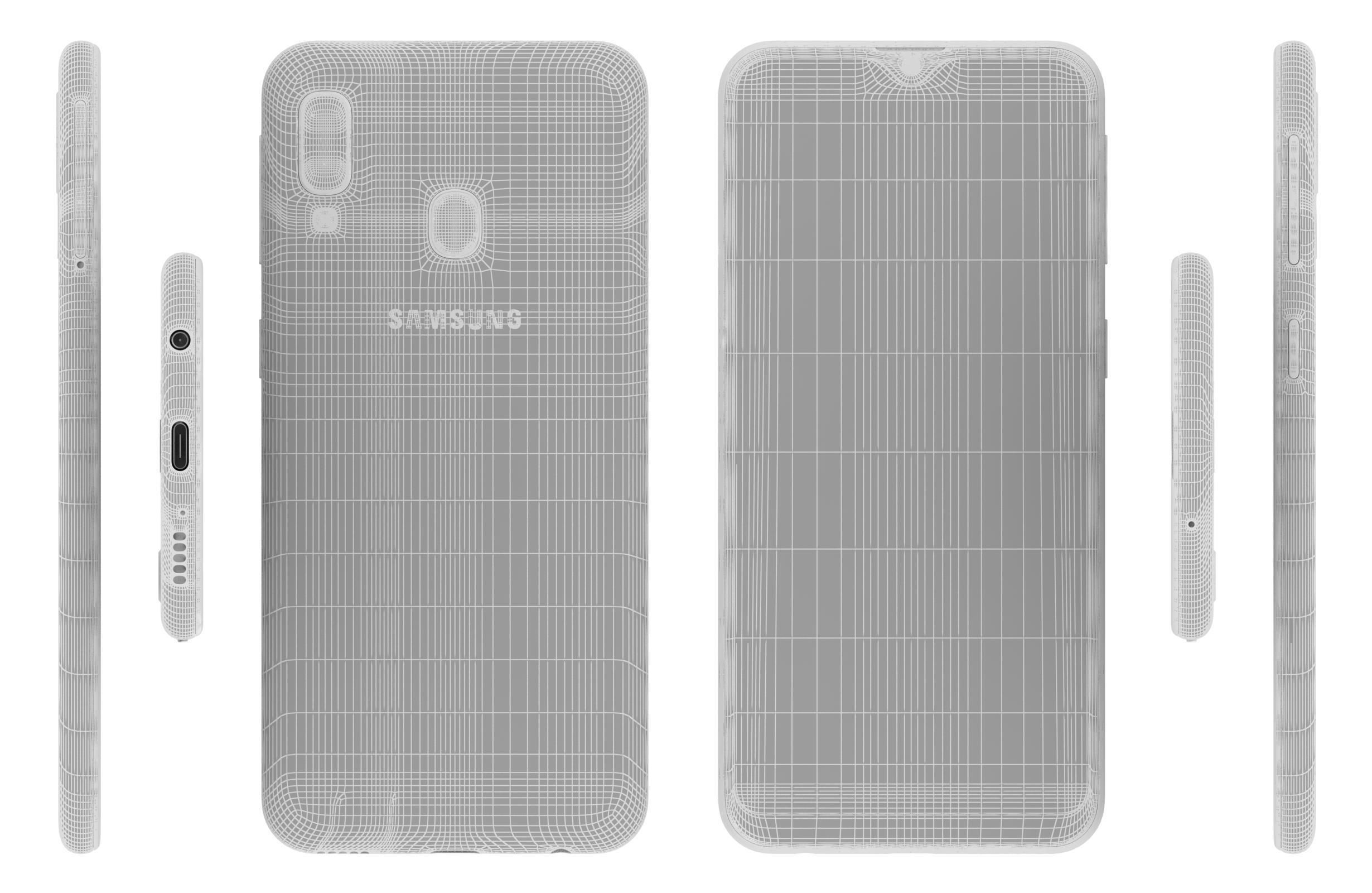 Samsung Galaxy A20e White 3D model_13