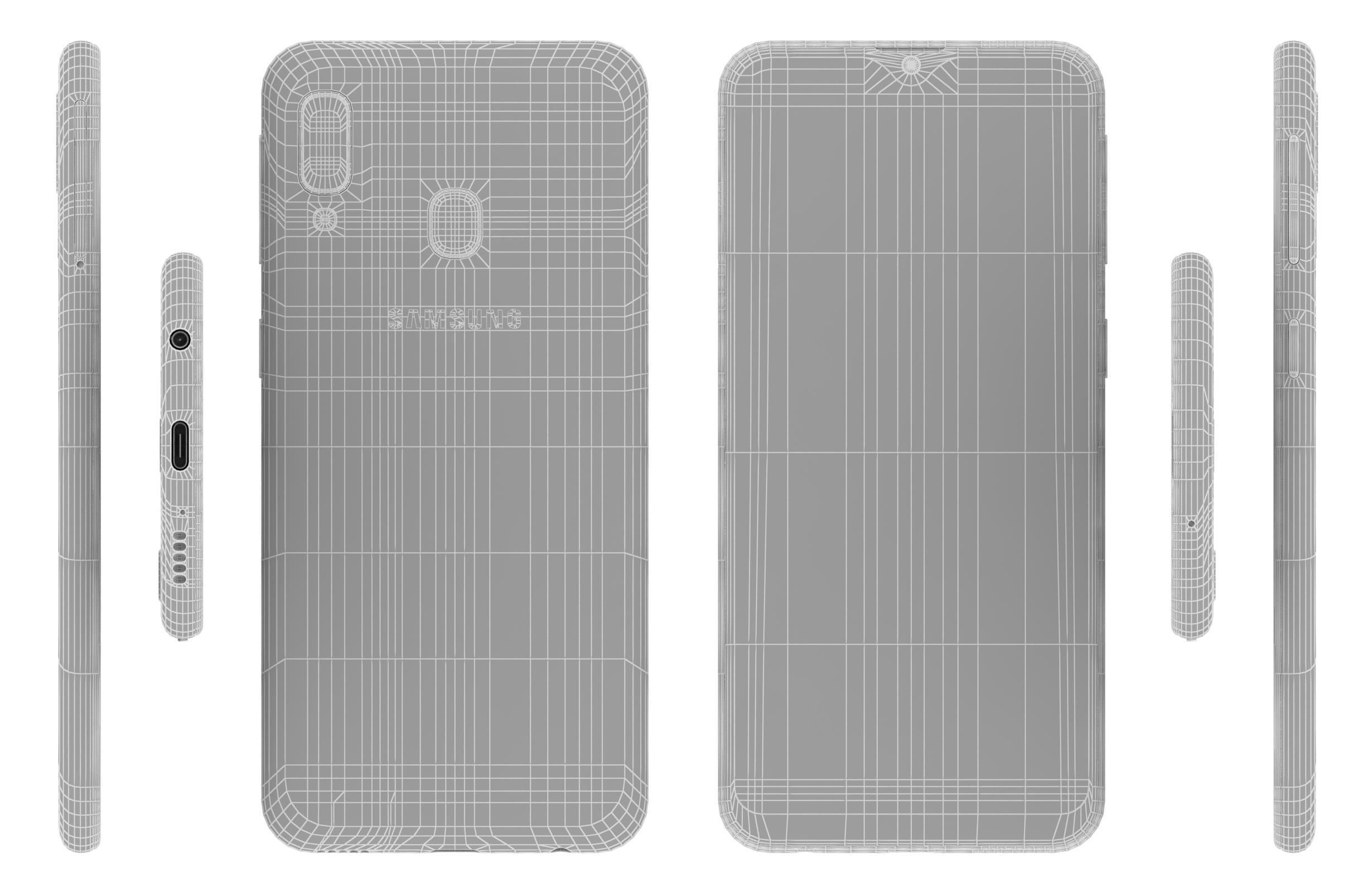 Samsung Galaxy A20e White 3D model_12