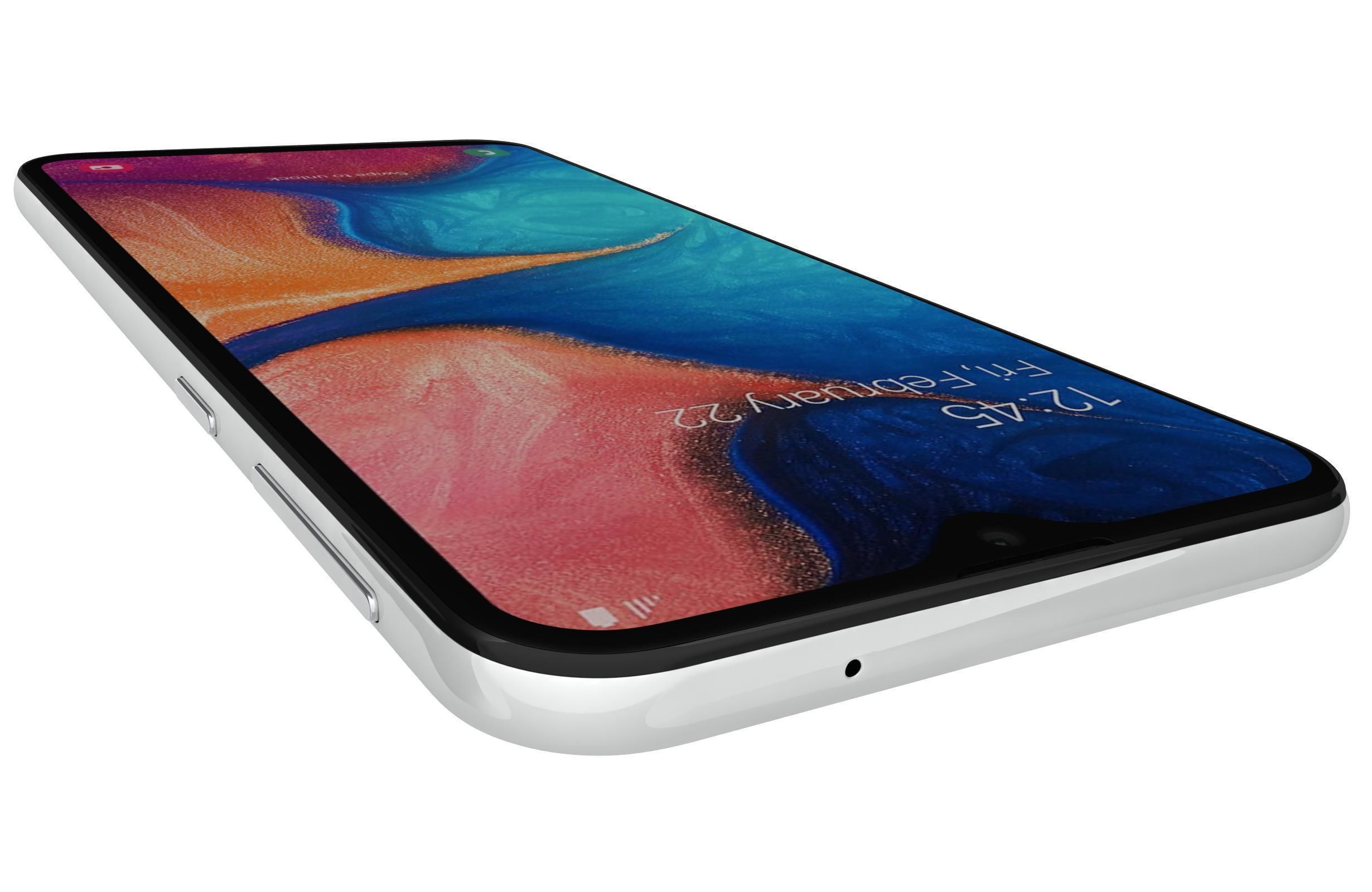 Samsung Galaxy A20e White 3D model_8