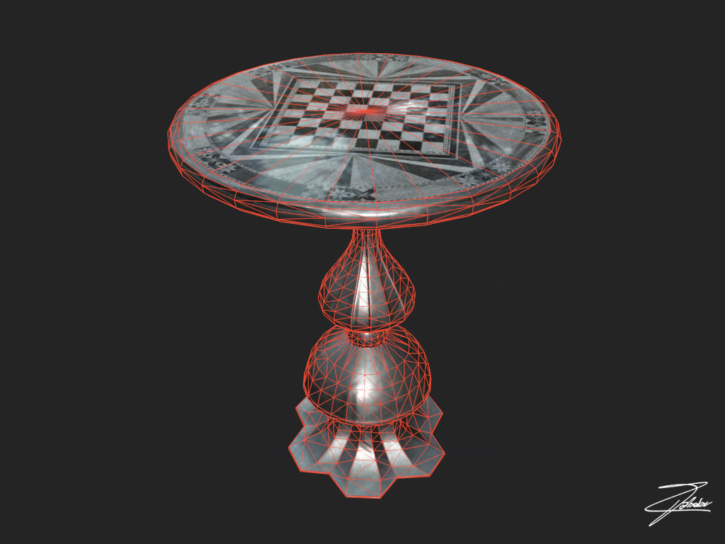 Table 14 VR ready Low-poly 3D model_5