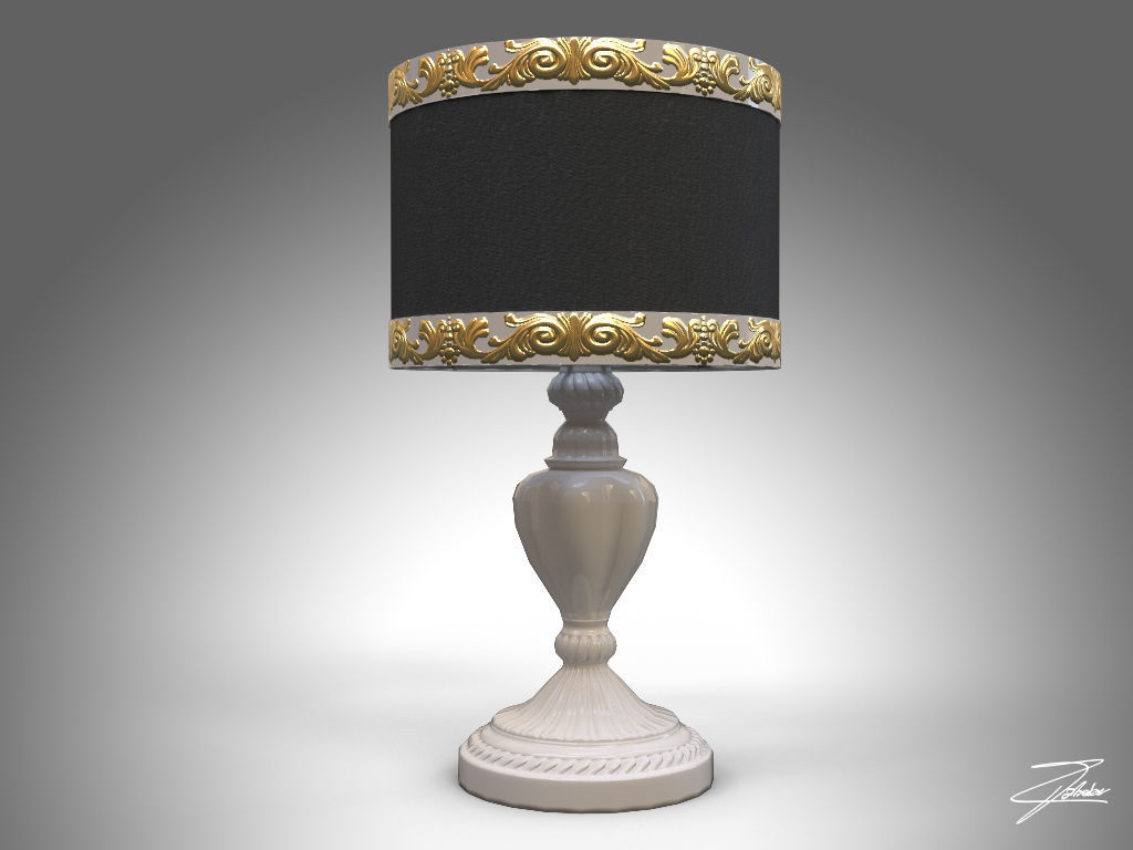 Table lamp 14 VR ready Low-poly 3D model_4