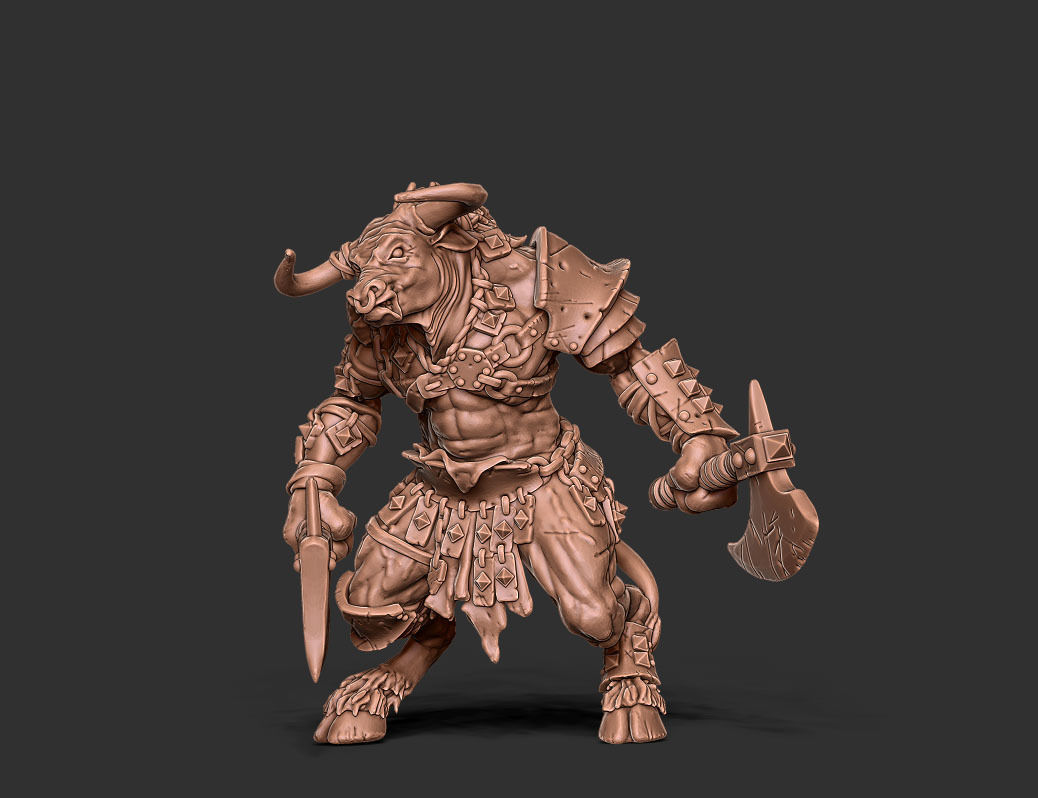 Minotaur - 55mm 3D print model_1