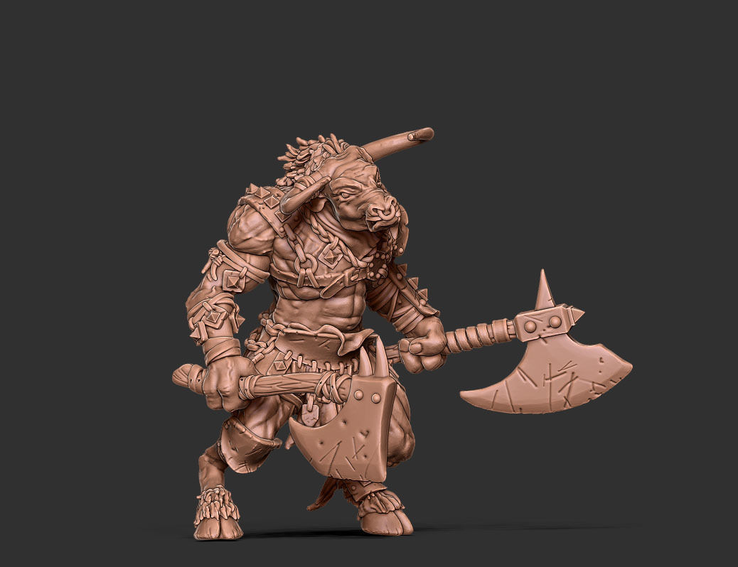 Minotaur - 55mm 3D print model_2