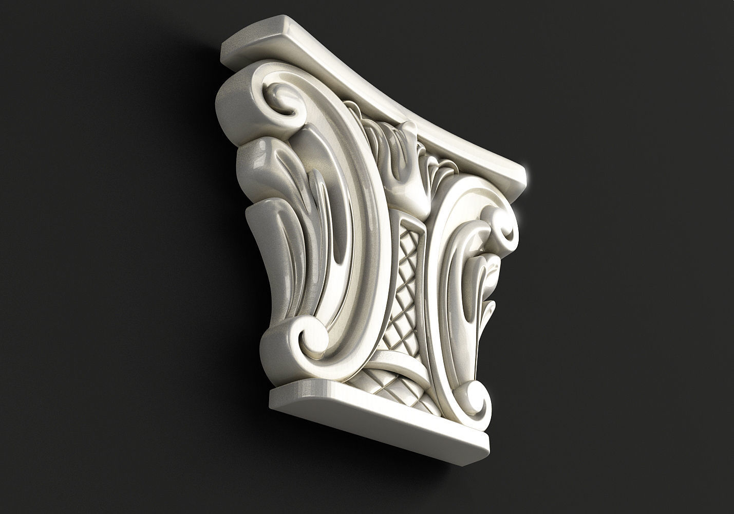 Carved Element 3D model 3D model_2