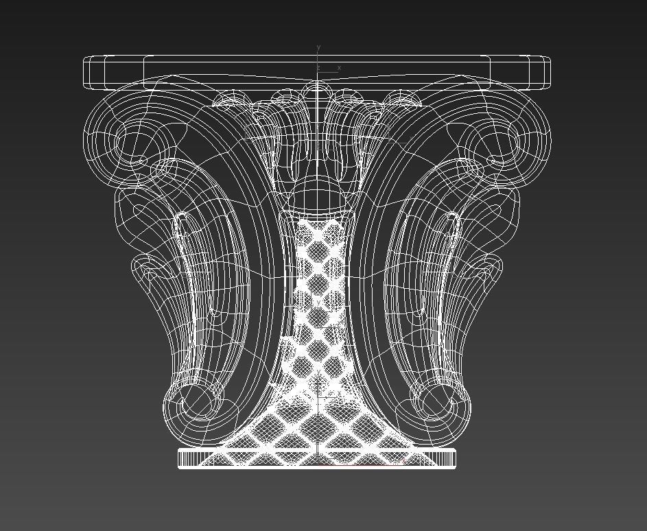 Carved Element 3D model 3D model_6