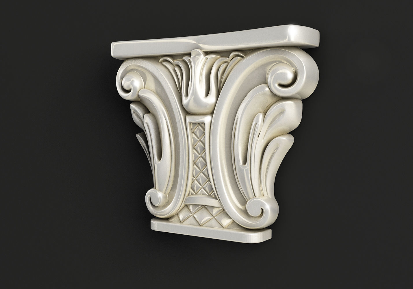 Carved Element 3D model 3D model_1
