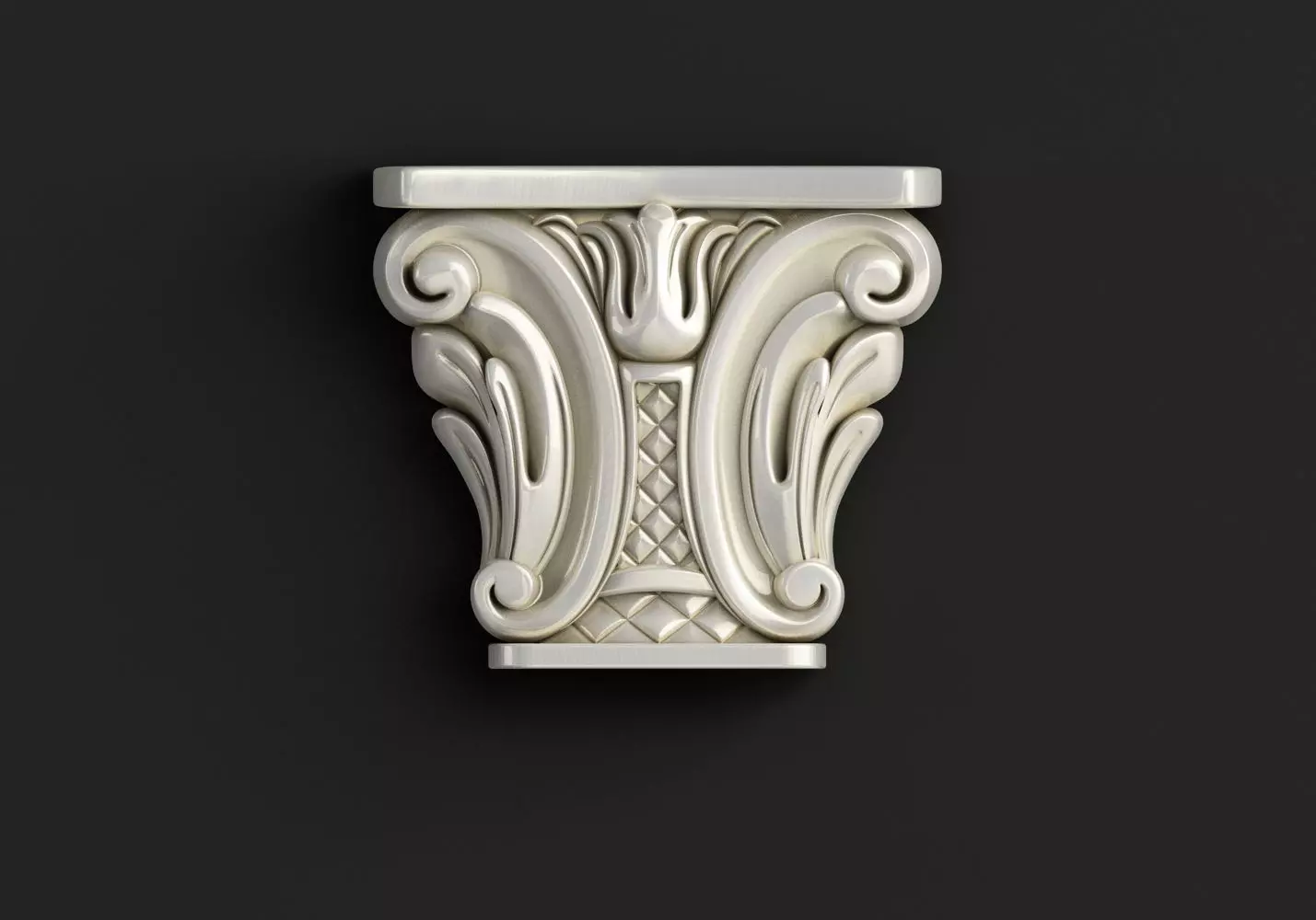 Carved Element 3D model 3D model_0