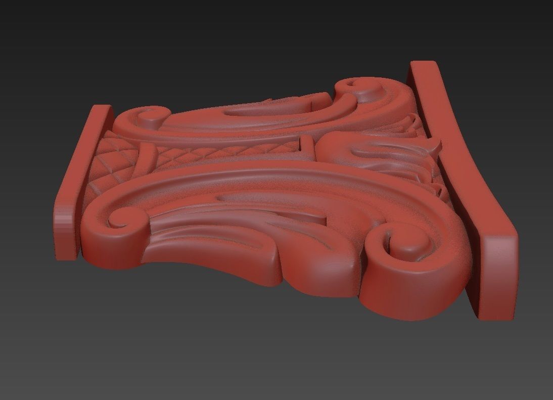 Carved Element 3D model 3D model_4