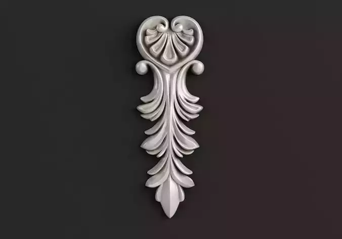 Carved decor vertical model 3D model