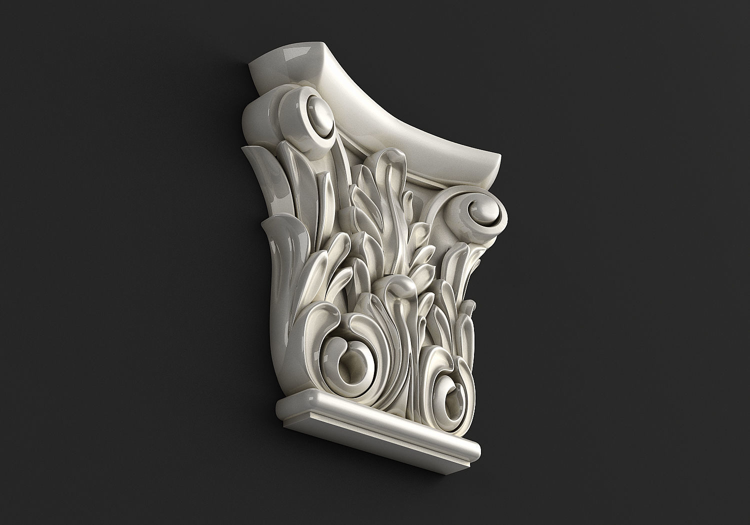 Carved corbel 3D model 3D model_1