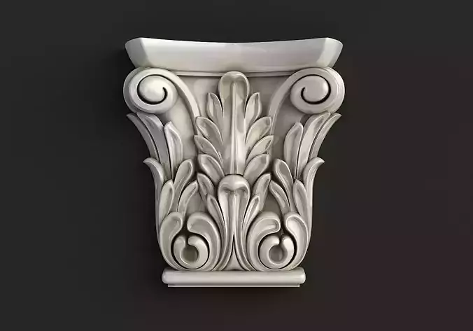 Carved corbel 3D model