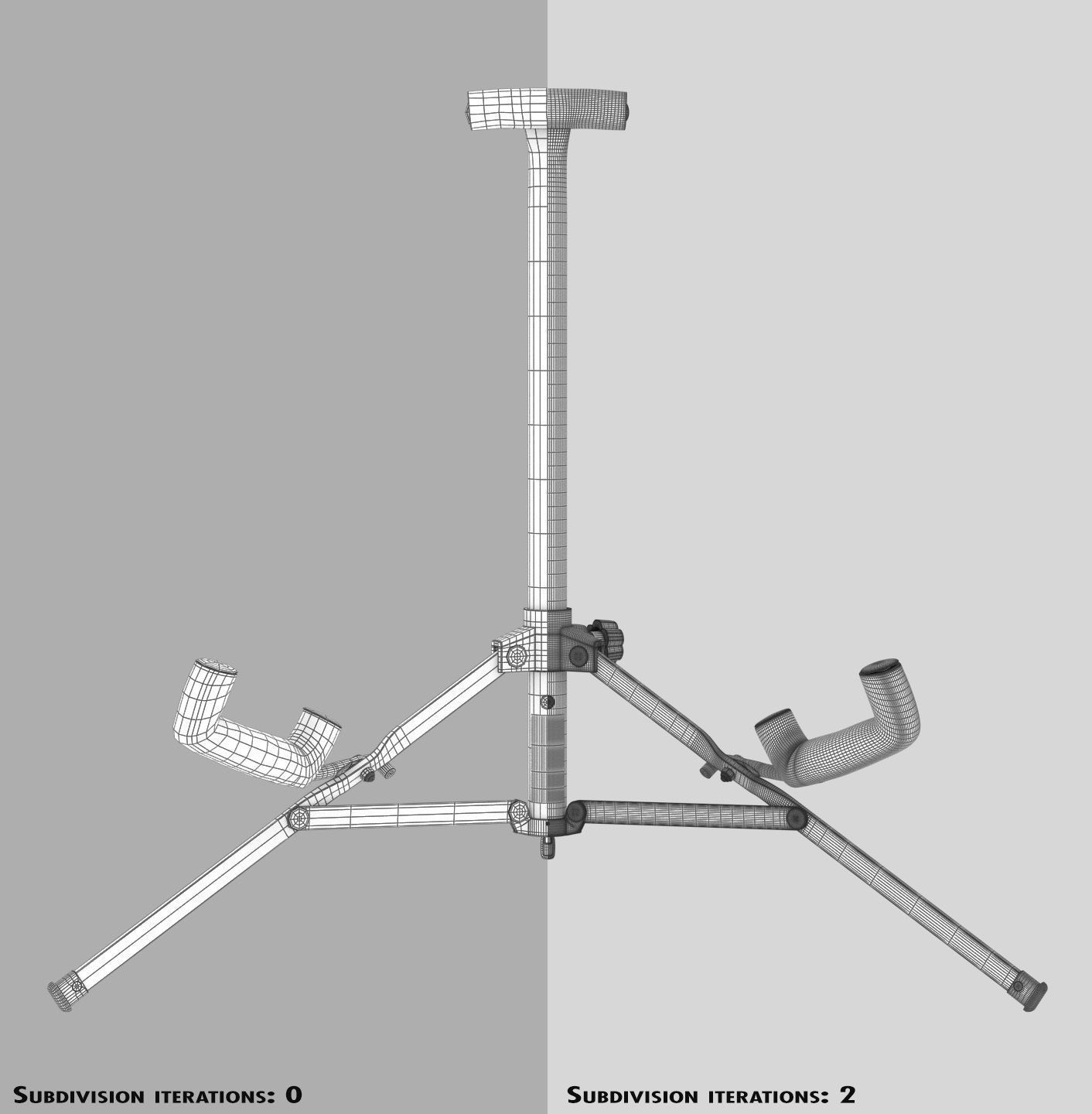 Fender Mini Electric Guitar Stand 3D model_3