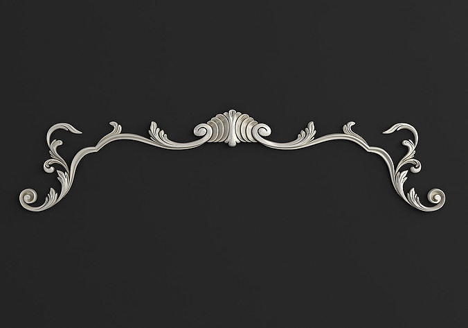 3D Carved decor horizontal model 3D model