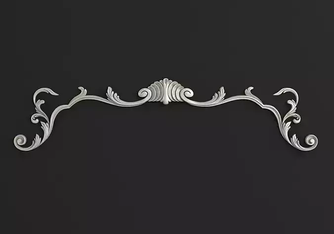 3D Carved decor horizontal model 3D model