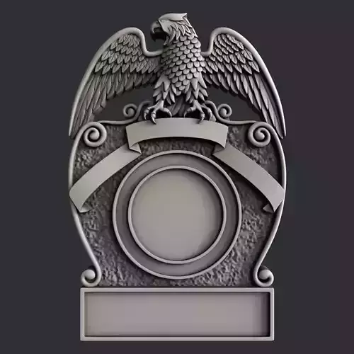 3d STL models for CNC router badge B2 3D model