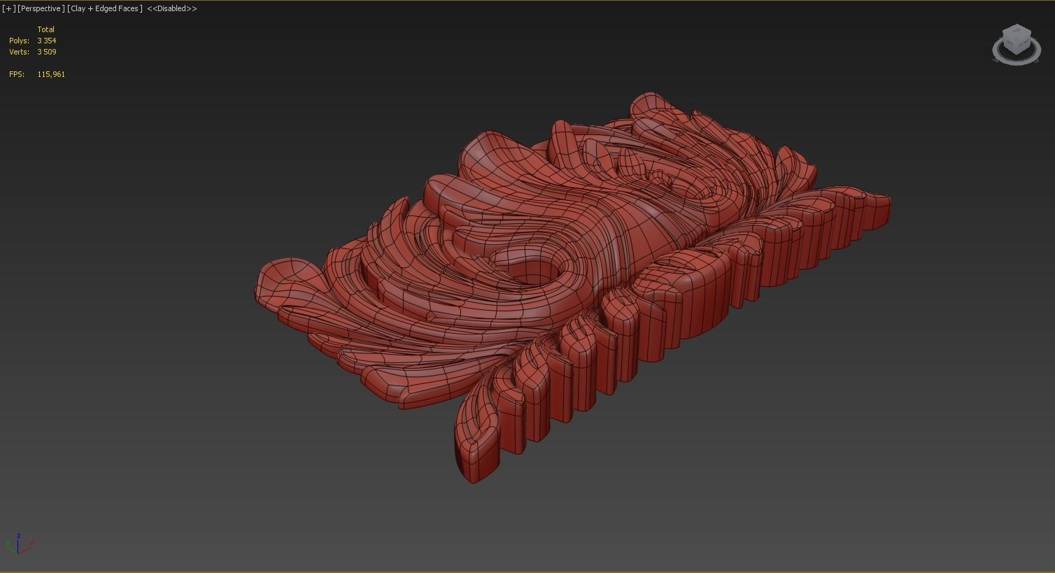 Carved Corbel 3D model 3D model_3