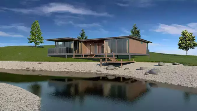 modern house exterior  3D model