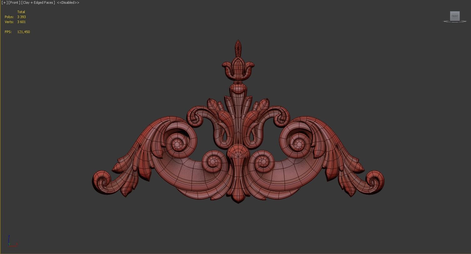Carved decor model 3D model_2