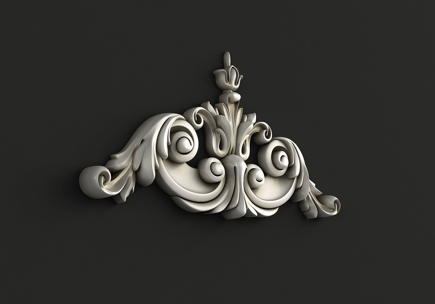Carved decor model 3D model_1